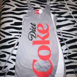 Coca Cola Gray and Red Tank Dress